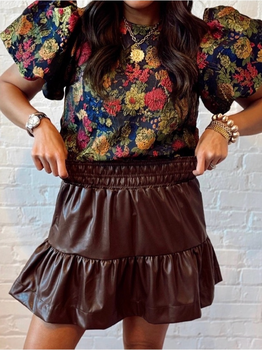 NWT THML  pleather skirt